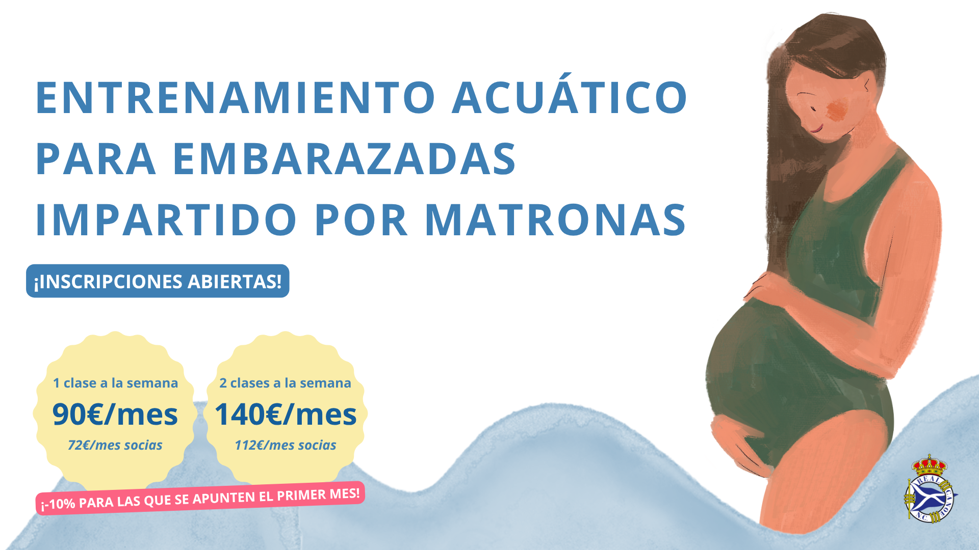 Nuevo curso de entrenamiento acuático para embarazadas