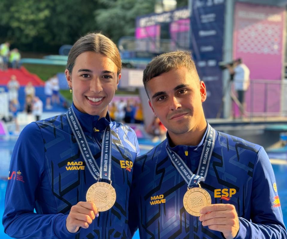 Saltos: Segundo oro consecutivo en el Europeo para Valeria y Carlos